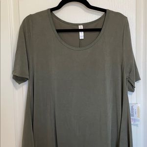 NWT M LuLaRoe Perfect T Army Green Modal Fabric